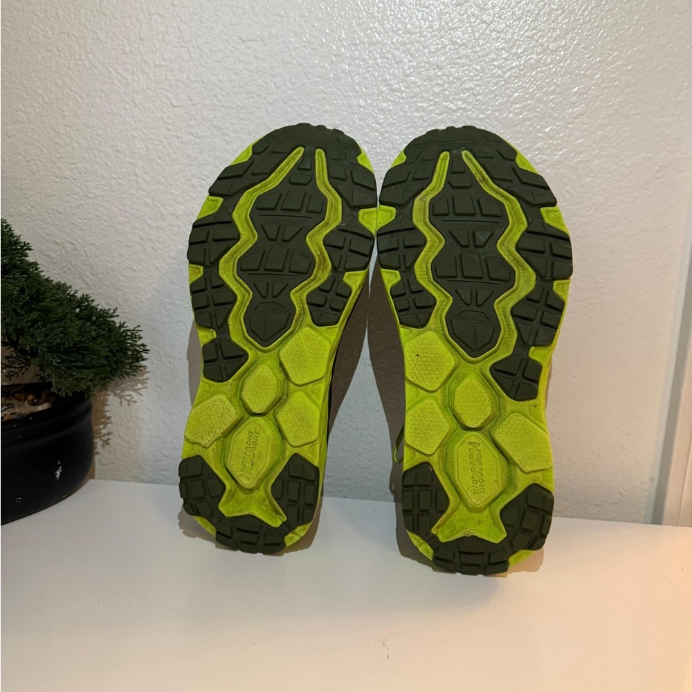 Hoka Black and Neon Green Athletic Shoes - Picture 6 of 10